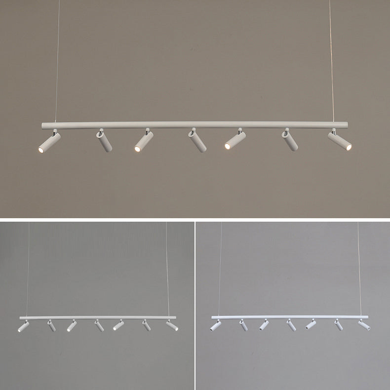 Cylinder Island Lighting Fixtures Contemporary Metal Island Pendant Light for Kitchen