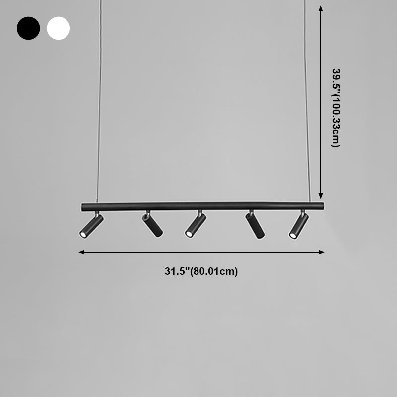 Cylinder Island Lighting Fixtures Contemporary Metal Island Pendant Light for Kitchen