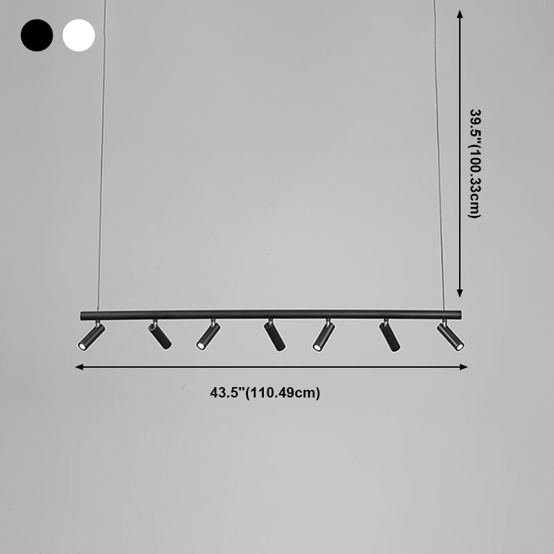 Cylinder Island Lighting Fixtures Contemporary Metal Island Pendant Light for Kitchen