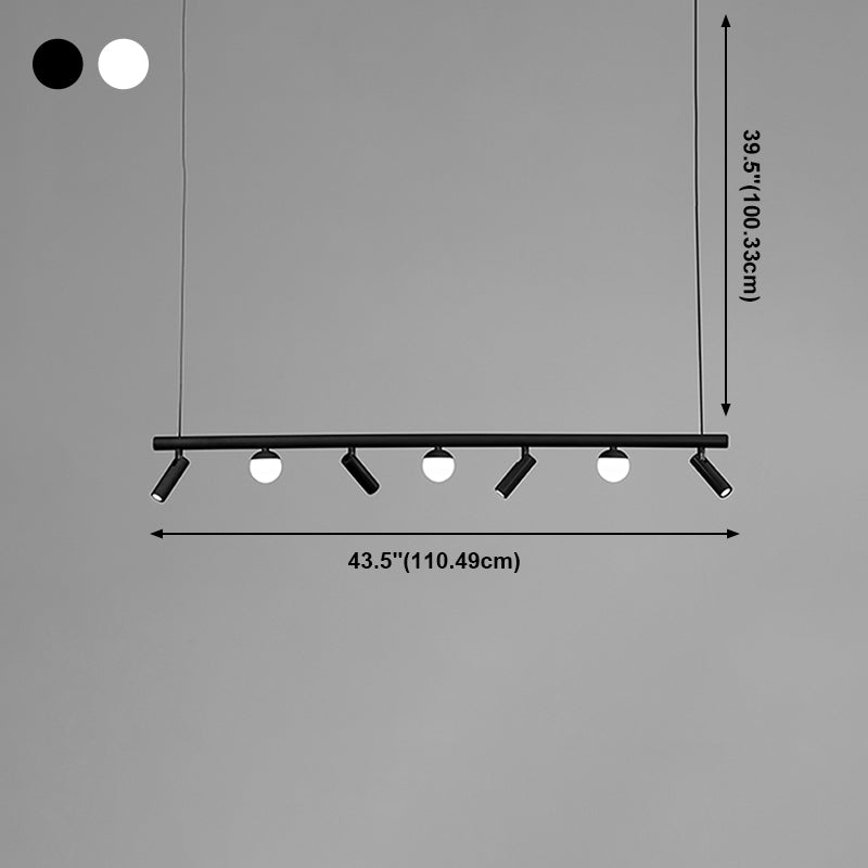 Cylinder Island Lighting Fixtures Contemporary Metal Island Pendant Light for Kitchen