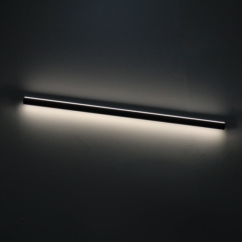 Forma lineal Luz de pared de metal Modern 1 Luz de la pared de la pared de luz en negro