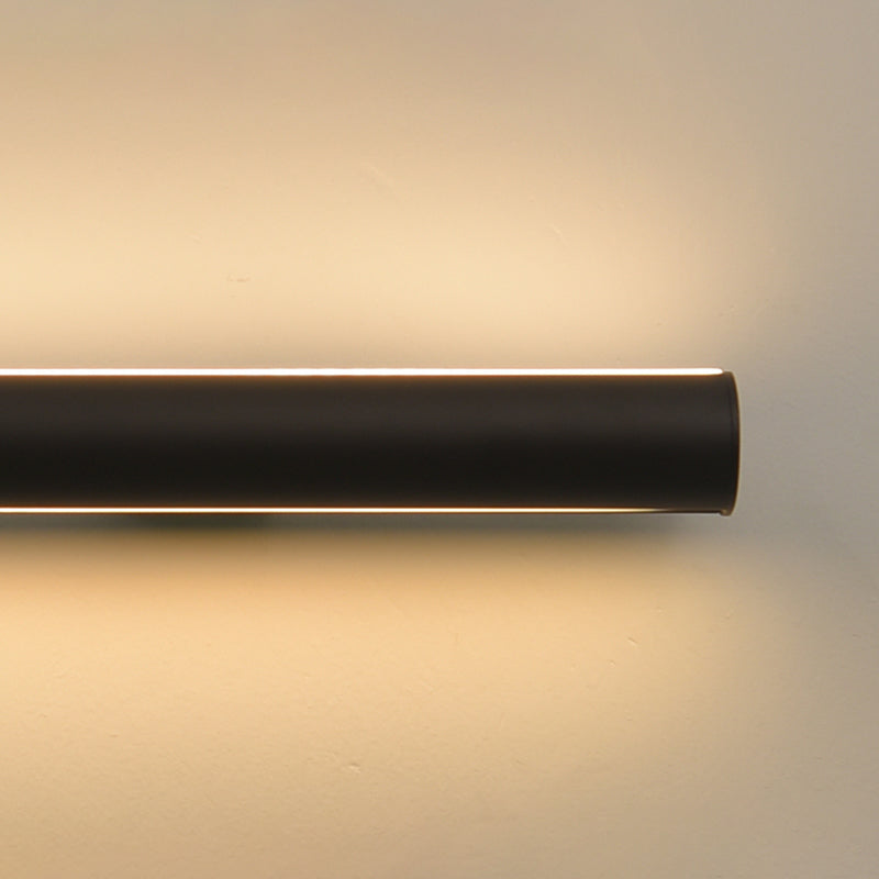 Forma lineal Luz de pared de metal Modern 1 Luz de la pared de la pared de luz en negro