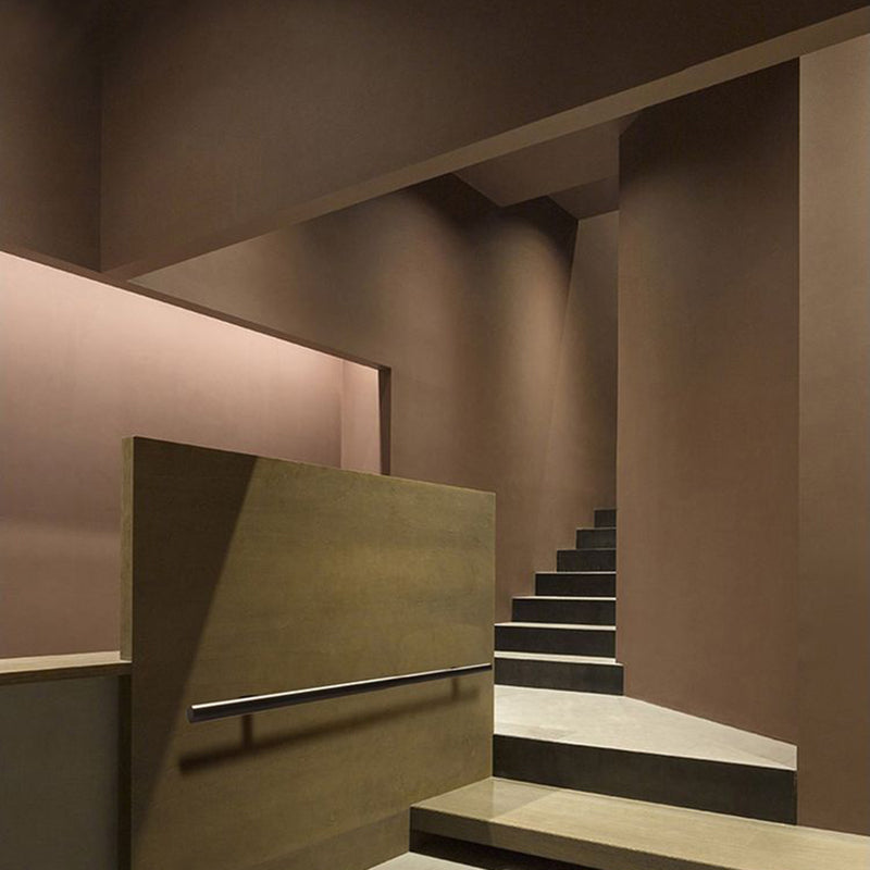 Forma lineal Luz de pared de metal Modern 1 Luz de la pared de la pared de luz en negro