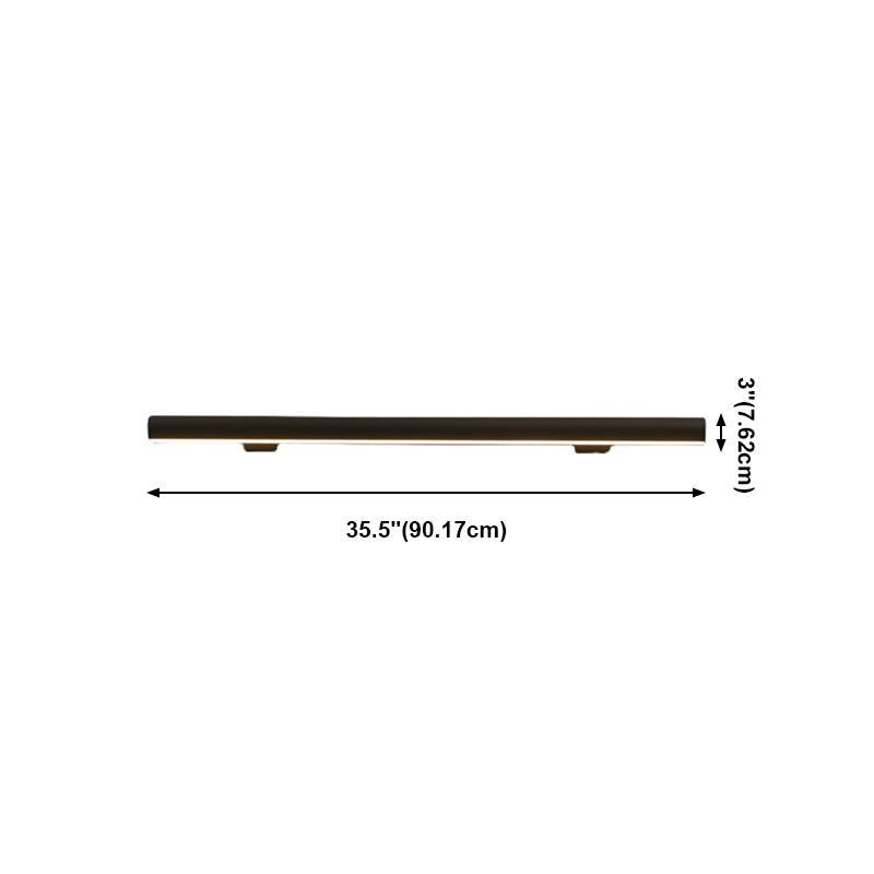 Linear Shape Metal Wall Light Modern 1 Light Wall Mounted Light Fixture in Black