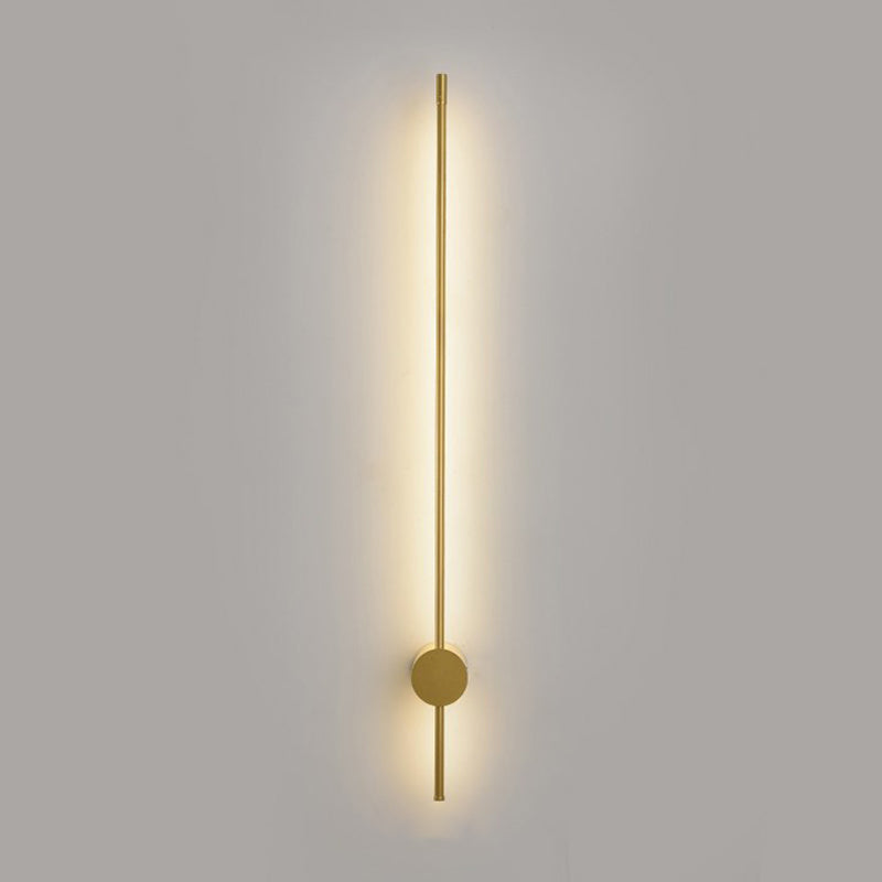 Forma de pared de metal de forma lineal estilo moderno de pared de 2 luces de luz de pared