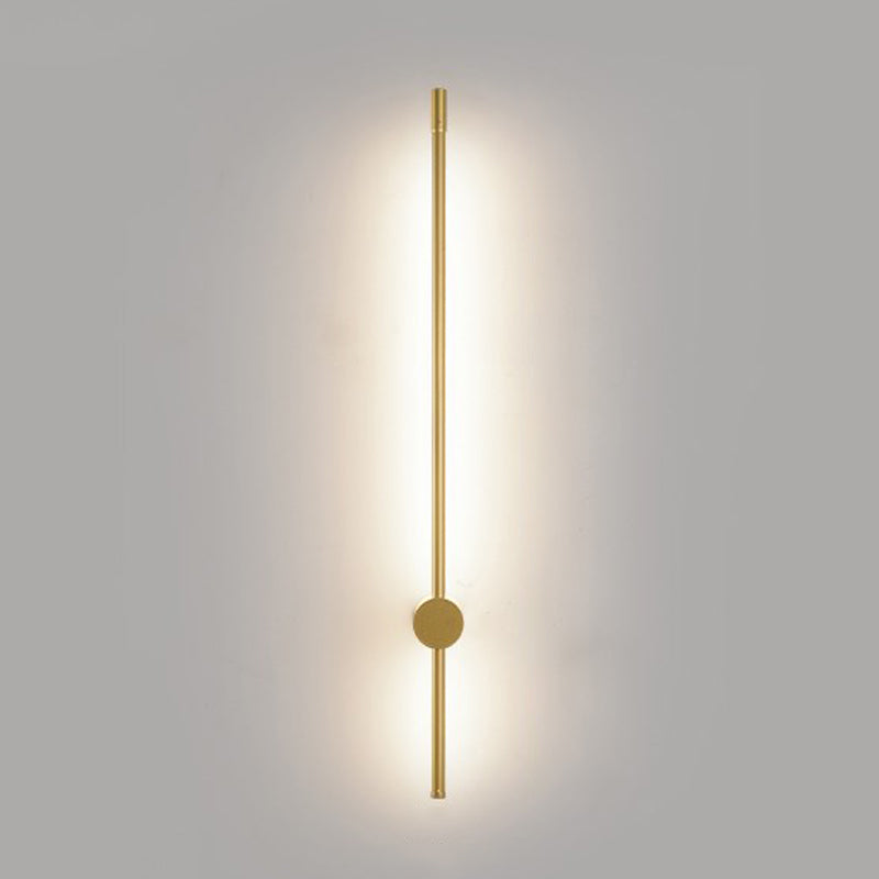 Forma de pared de metal de forma lineal estilo moderno de pared de 2 luces de luz de pared