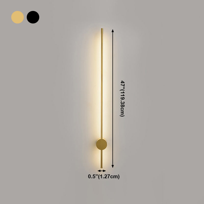 Forma de pared de metal de forma lineal estilo moderno de pared de 2 luces de luz de pared