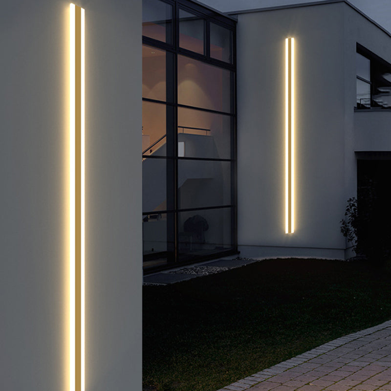 Forma lineal Luz de pared de metal Estilo moderno 1 Luz de montaje de pared de luz en oro