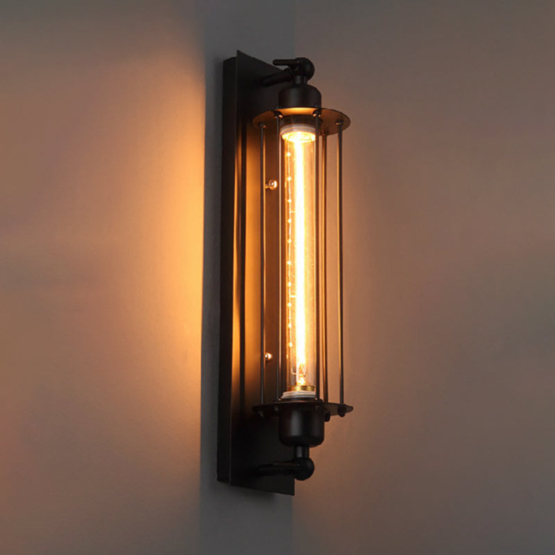 Illuminazione da parete rettangolo metallica in stile industriale 1 lampada da parete leggera