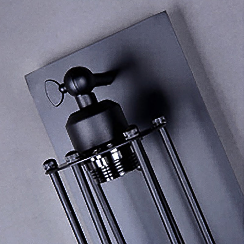 Illuminazione da parete rettangolo metallica in stile industriale 1 lampada da parete leggera