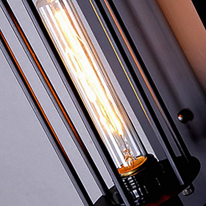 Illuminazione da parete rettangolo metallica in stile industriale 1 lampada da parete leggera