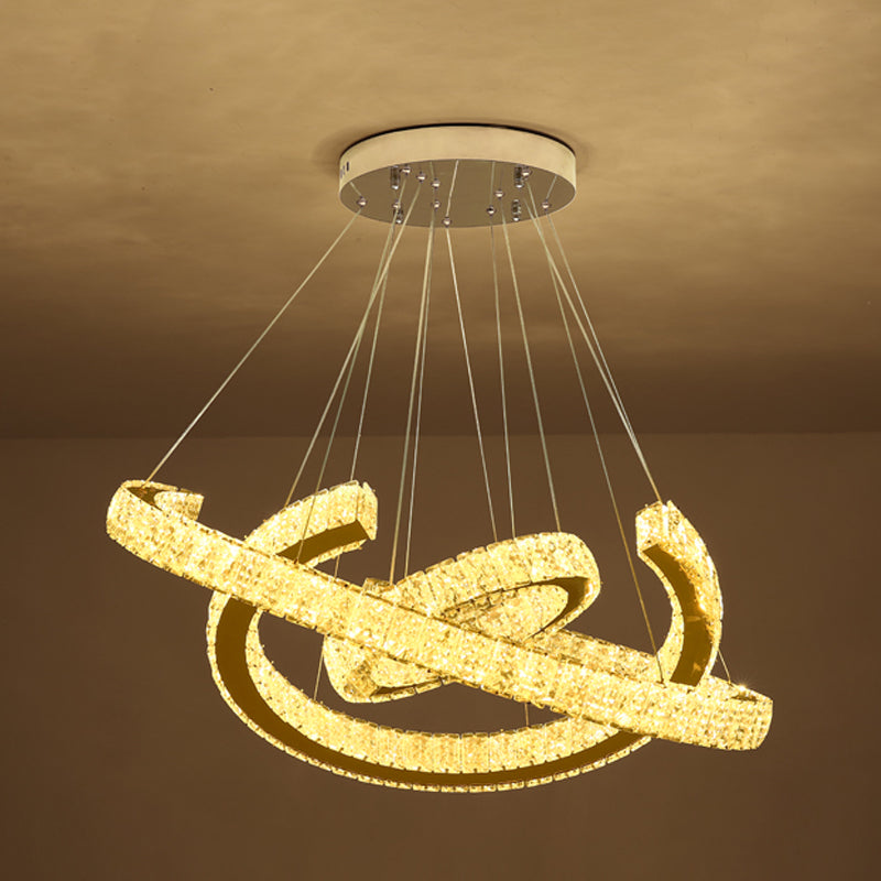 Ring Crystal Soffitto a sospensione Contemporanee Camera da letto Apparecchi di illuminazione
