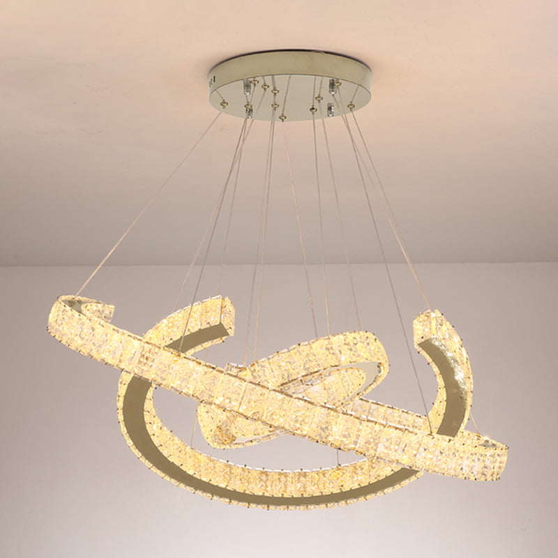 Ring Crystal Soffitto a sospensione Contemporanee Camera da letto Apparecchi di illuminazione