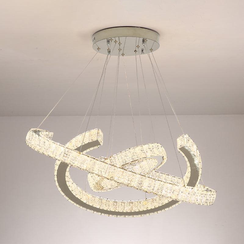 Ring Crystal Soffitto a sospensione Contemporanee Camera da letto Apparecchi di illuminazione