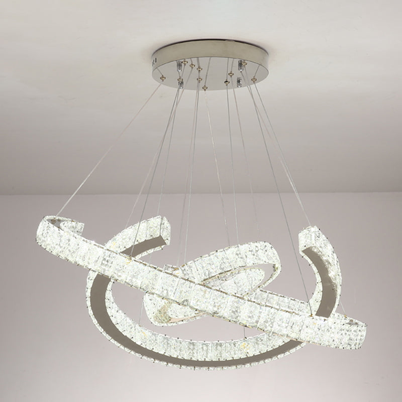Ring Crystal Soffitto a sospensione Contemporanee Camera da letto Apparecchi di illuminazione