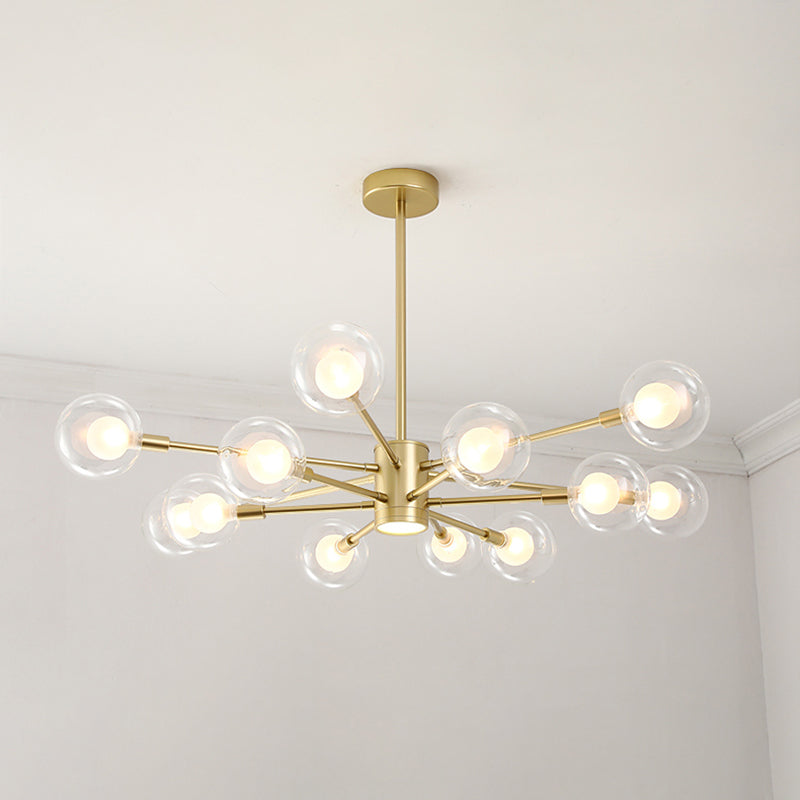 Lampade a sospensione del vetro trasparente moderno nordico per soggiorno per soggiorno