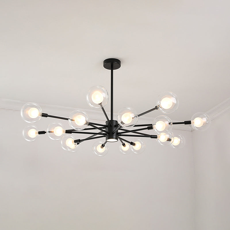 Lampade a sospensione del vetro trasparente moderno nordico per soggiorno per soggiorno