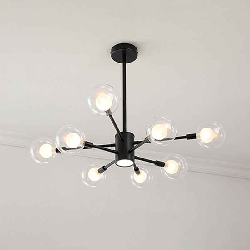 Lampade a sospensione del vetro trasparente moderno nordico per soggiorno per soggiorno