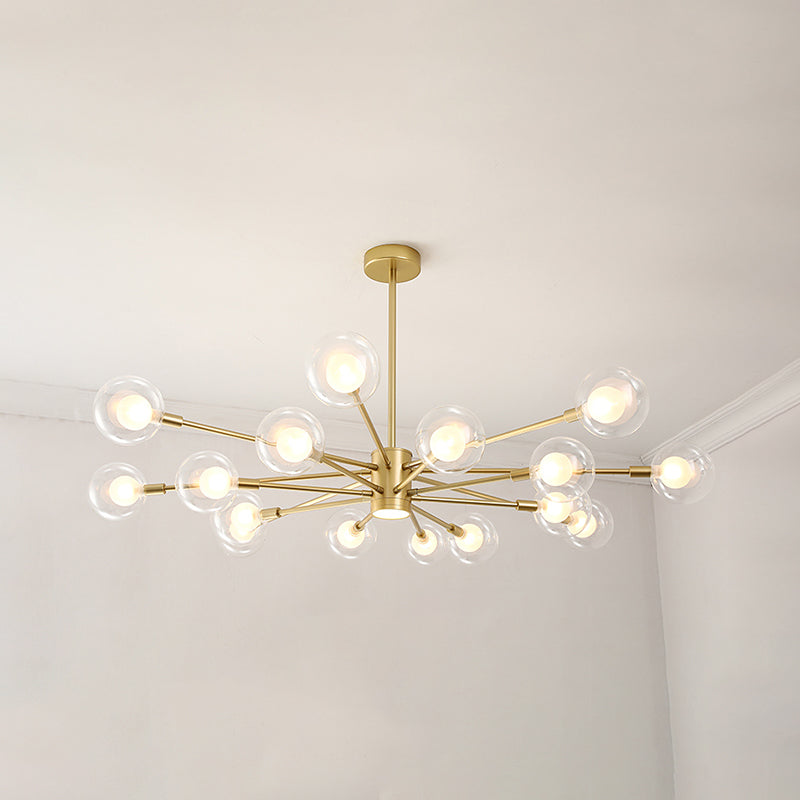 Lampade a sospensione del vetro trasparente moderno nordico per soggiorno per soggiorno