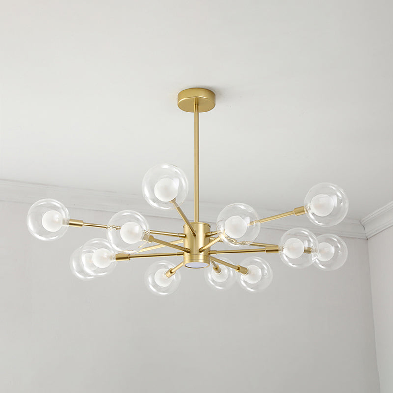 Lampade a sospensione del vetro trasparente moderno nordico per soggiorno per soggiorno