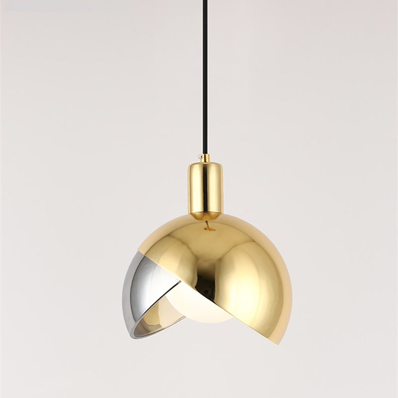 Electroplate Iron Hanging Lamp in Modern Artistic Style Glass Globe Pendant Light for Dining Room