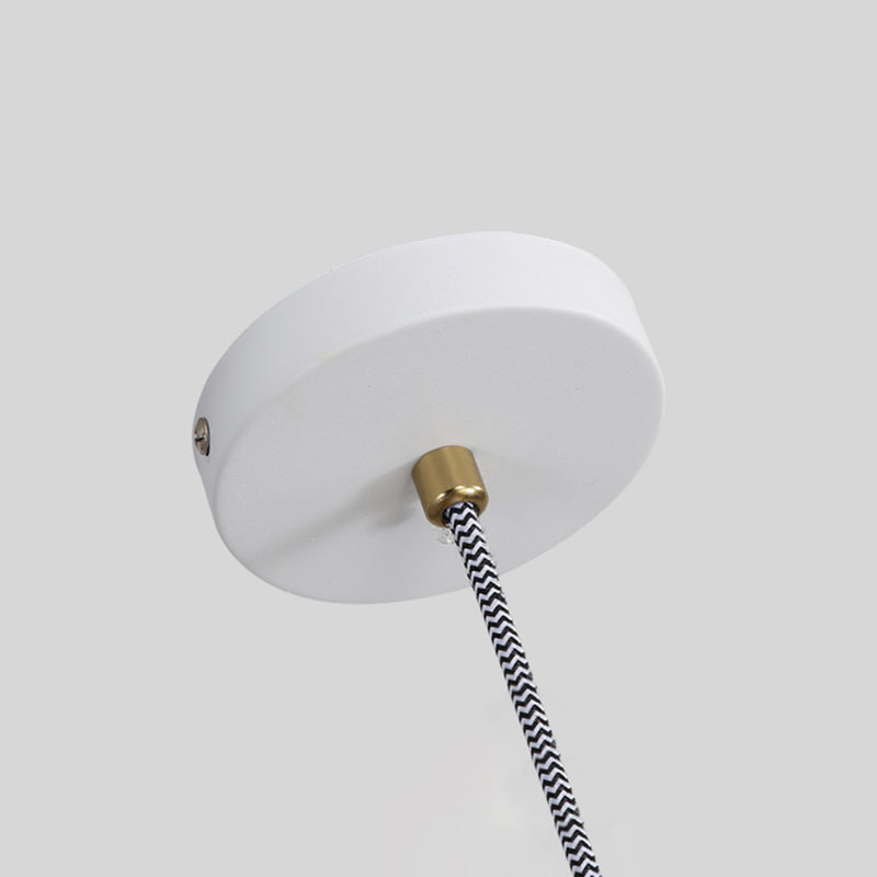 Metal Pot Cover Shape Hanging Lights Modern Style 1-Light Hanging Fixture for Bedroom