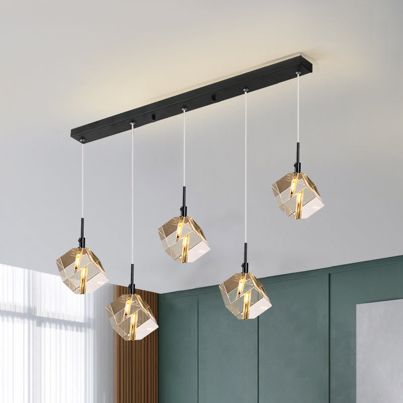 Unique Shape Hanging Lighting Modern Style Crystal Pendant Lamp for Bedroom