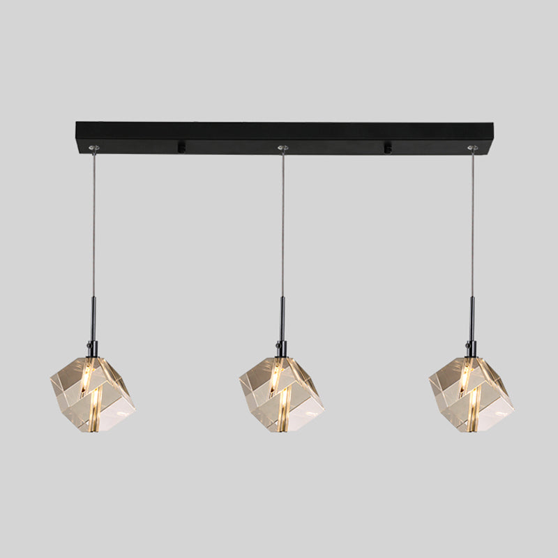 Unique Shape Hanging Lighting Modern Style Crystal Pendant Lamp for Bedroom