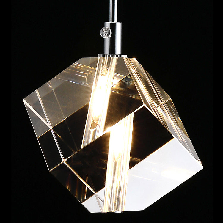 Unique Shape Hanging Lighting Modern Style Crystal Pendant Lamp for Bedroom