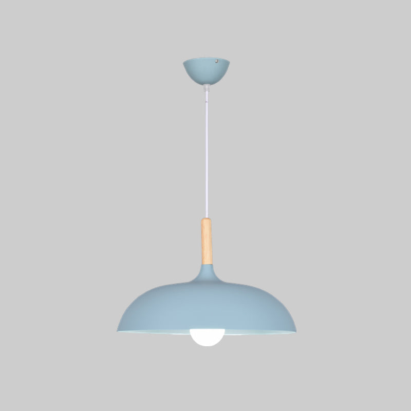 Pot Cover Forme Hanging Lighting Modern Style Metal 1-Light Pendant le restaurant