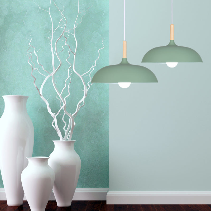 Pot Cover Forme Hanging Lighting Modern Style Metal 1-Light Pendant le restaurant