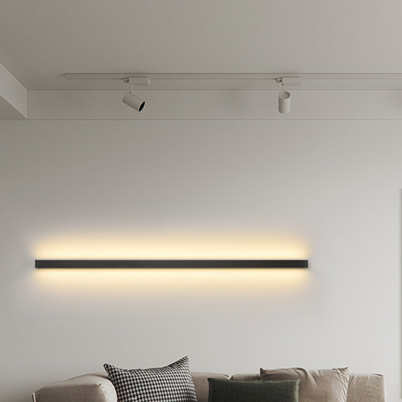 Lineare Form Metallwand Licht moderne ein Lichtwandleuchte in Schwarz