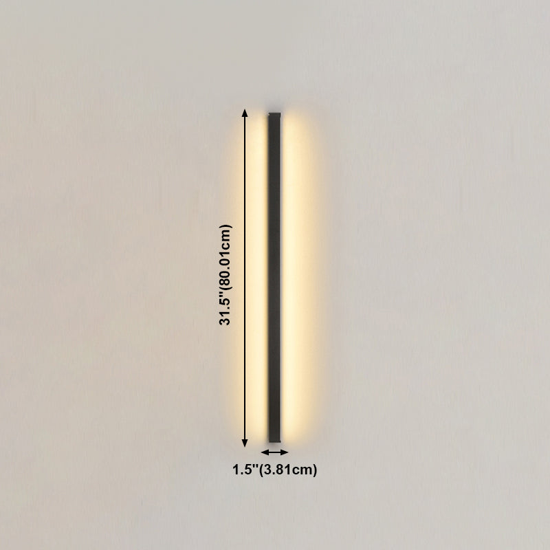 Lineare Form Metallwand Licht moderne ein Lichtwandleuchte in Schwarz