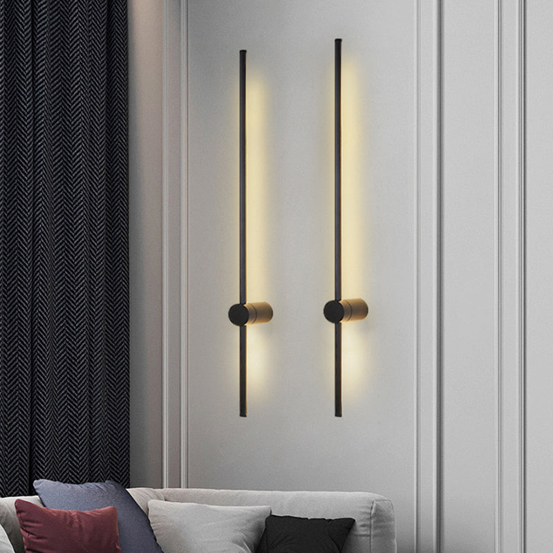 Forma de forma lineal Luz de pared de metal Modern Simple Style 2 luces de montaje de pared Luz de luz de luz