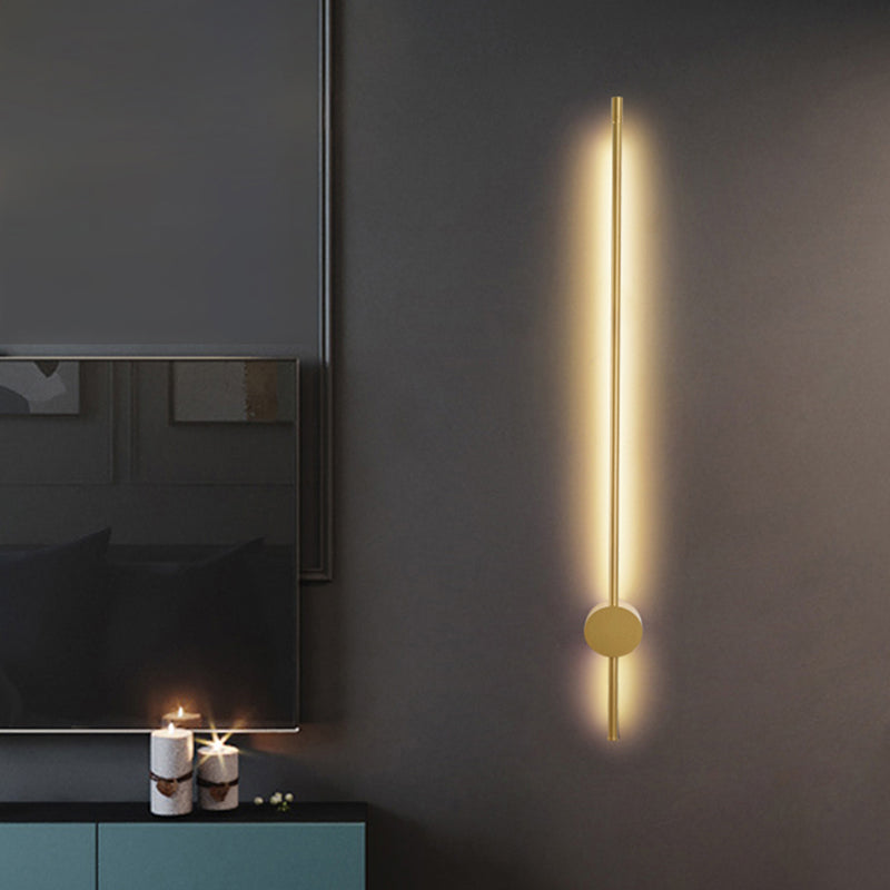 Forma de forma lineal Luz de pared de metal Modern Simple Style 2 luces de montaje de pared Luz de luz de luz