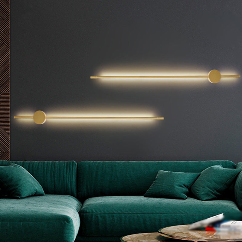 Forma de forma lineal Luz de pared de metal Modern Simple Style 2 luces de montaje de pared Luz de luz de luz