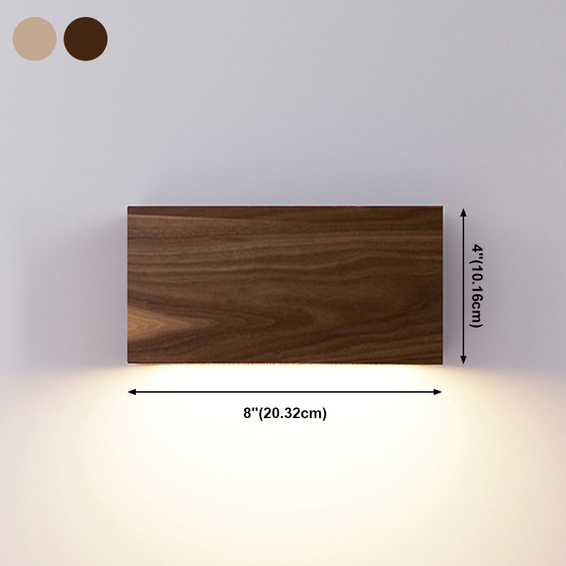 Modern Household Wall Lamp Fixture Wooden Shade Sconce for Bedroom Sitting Room