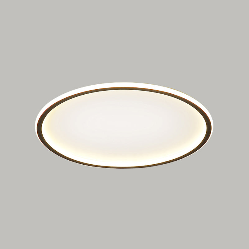 Modern Flush Mounted Ceiling Lights Ring LED Ceiling Mount Lighting with Silicone Shade