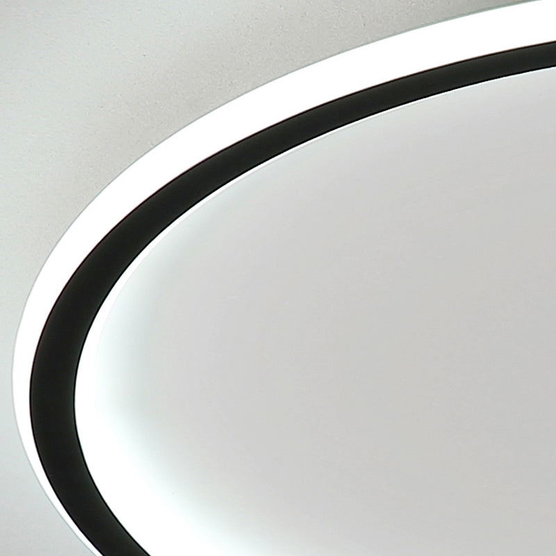 Modern Flush Mounted Ceiling Lights Ring LED Ceiling Mount Lighting with Silicone Shade