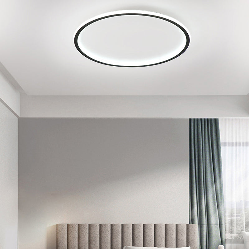 Modern Flush Mounted Ceiling Lights Ring LED Ceiling Mount Lighting with Silicone Shade
