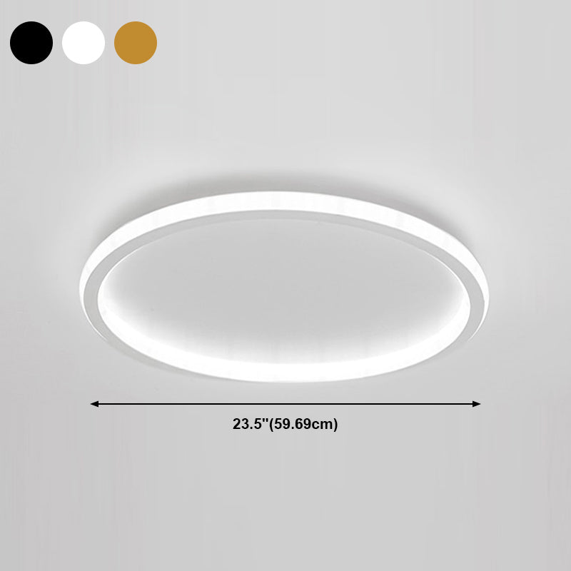 Modern Flush Mounted Ceiling Lights Ring LED Ceiling Mount Lighting with Silicone Shade