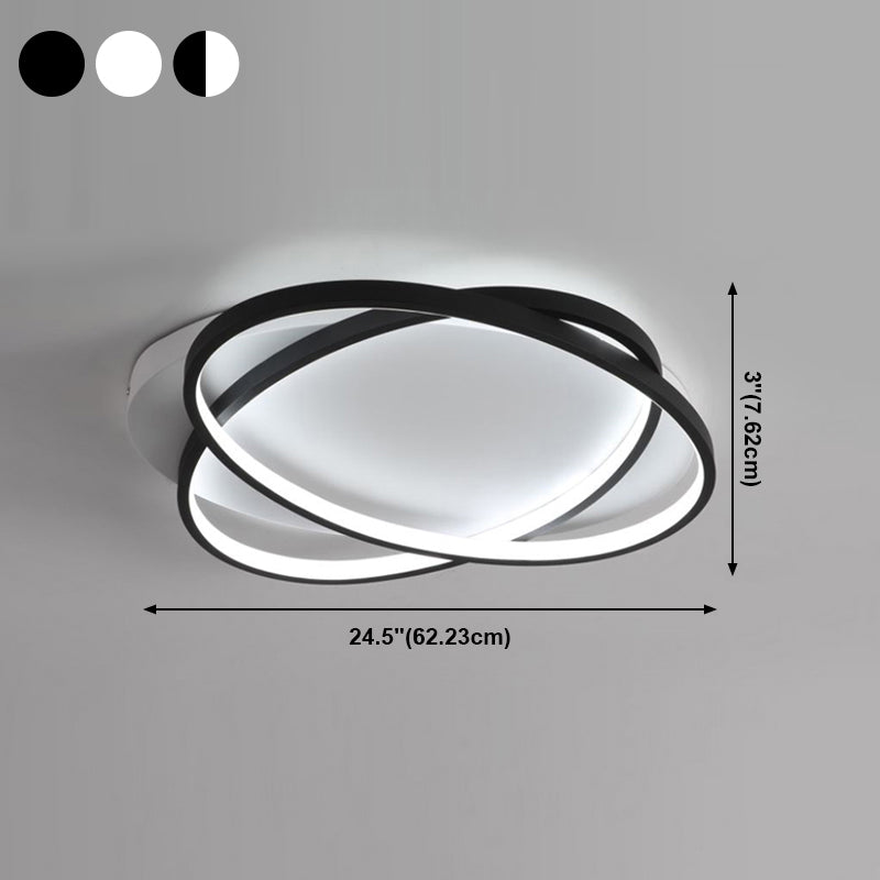 LED Flush Mount Ceiling Lighting 2 Lights Modern Ceiling Mounted Lights for Living Room