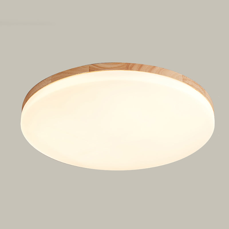 Wooden Modern Flush Mounted Ceiling Lights LED Ceiling Mount Lighting for Living Room