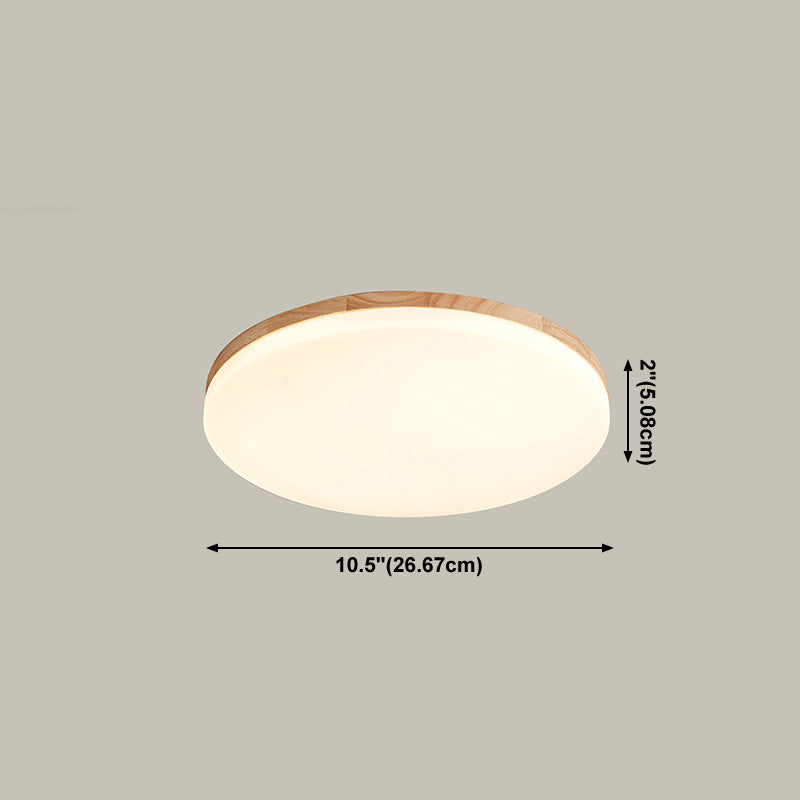 Wooden Modern Flush Mounted Ceiling Lights LED Ceiling Mount Lighting for Living Room