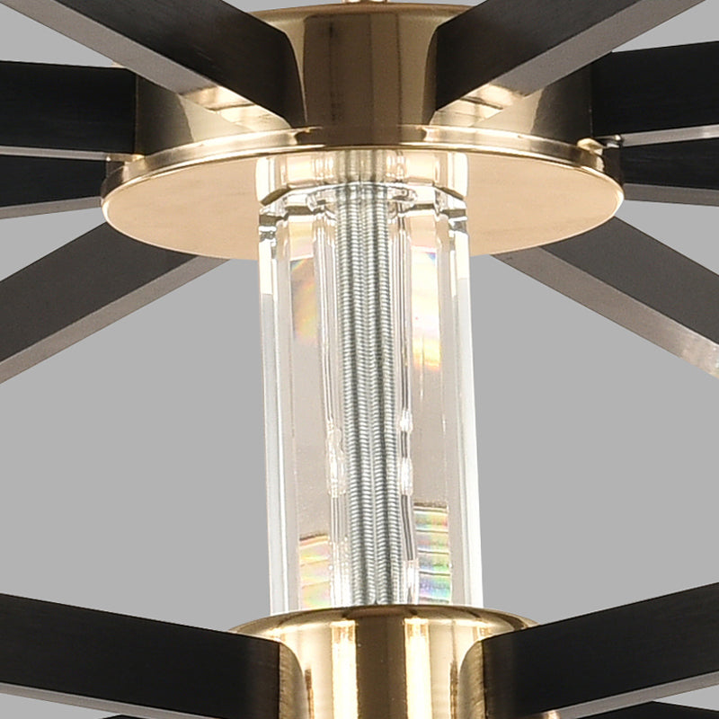 Square Chandelier Postmodern Metal LED Suspension Light Fixture