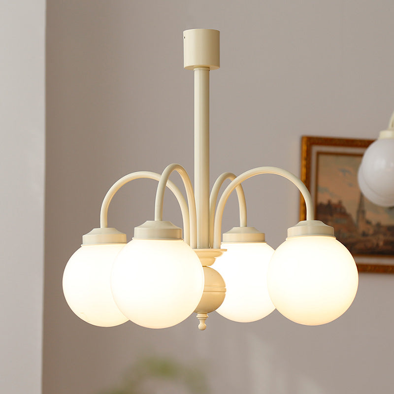 Modern Metal Chandelier Light Fixtures Globe Multi-Head Suspension Lamps for Living Room