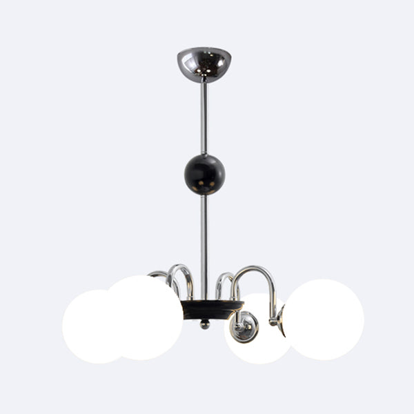 Lampadario a forma di globo lampadina multipulla nordica con vetro per camera da letto