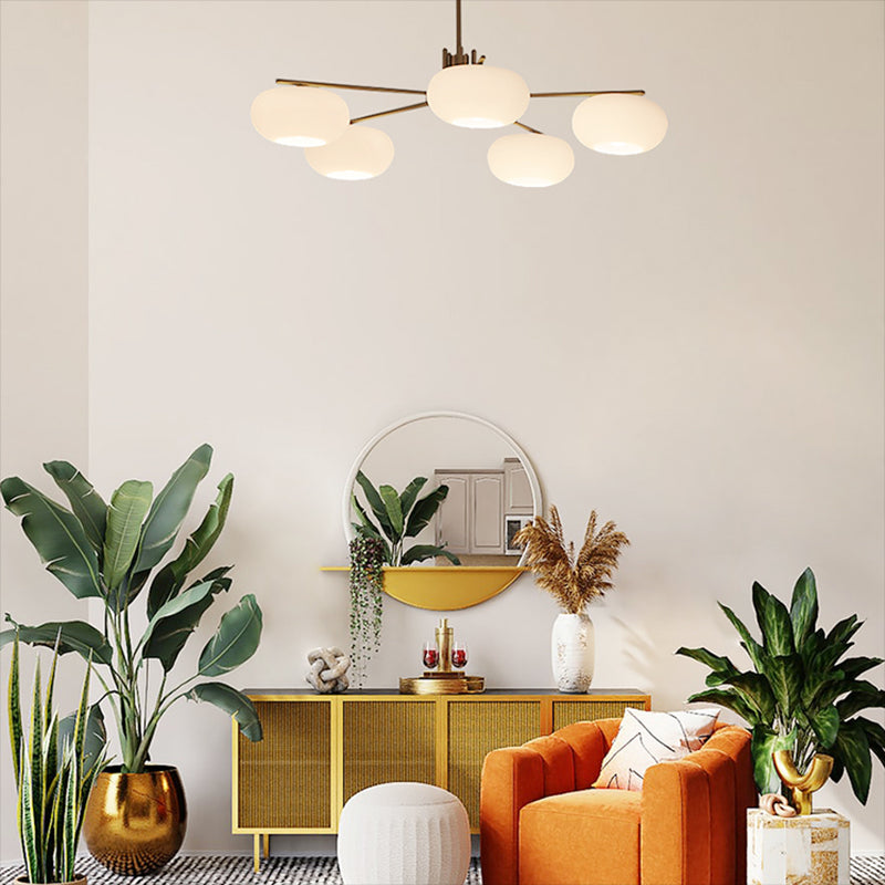 Lámparas de lámparas de lámpara de madera moderna tazón de colgante de suspensión múltiple