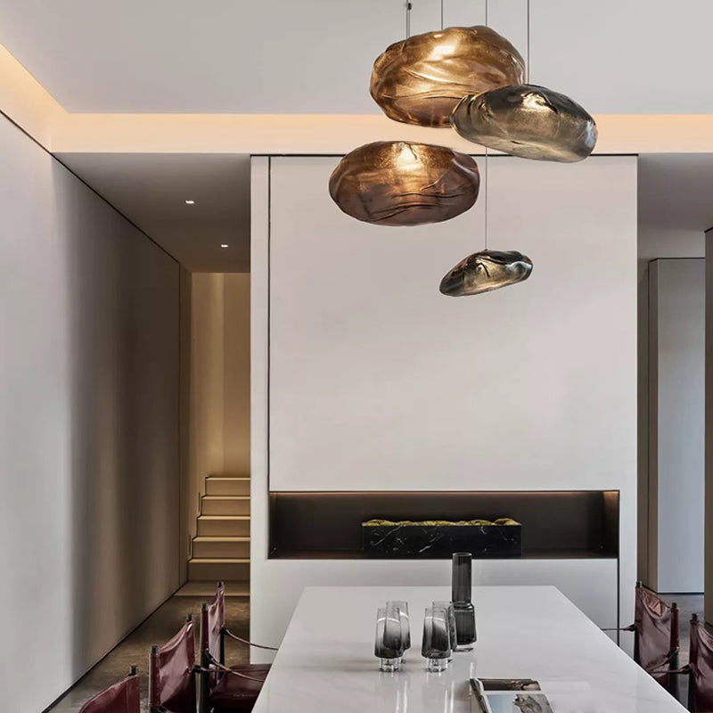 Glass Hanging Pendant Light Creative 1 Light Living Room Modern Hanging Light Fixtures