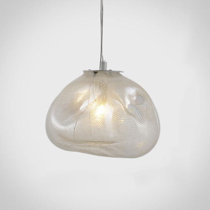 Glass Hanging Pendant Light Creative 1 Light Living Room Modern Hanging Light Fixtures